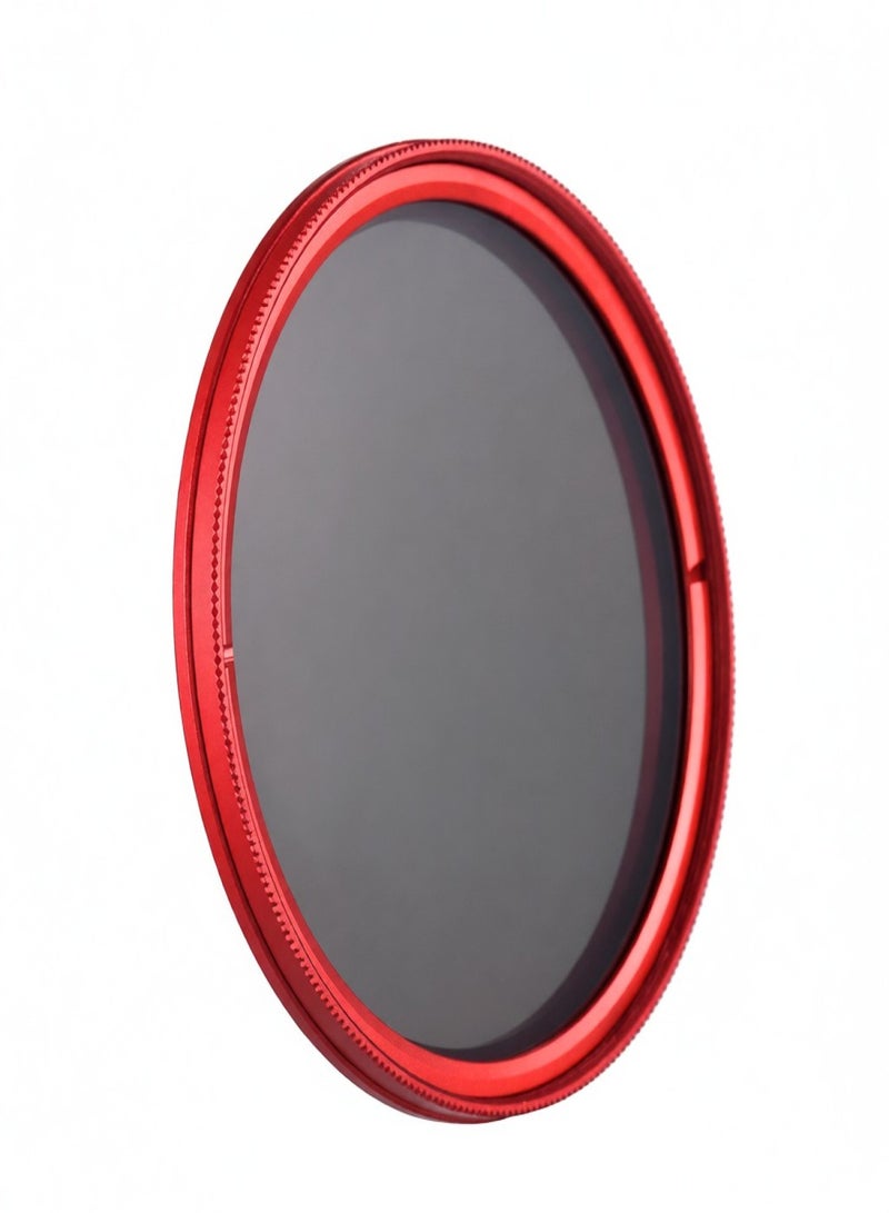 FOTGA 62mm Slim ND Fader Variable Filter Neutral Density ND2 to ND400 Red Replacement for Canon Nikon DSLR Camera - Image 1